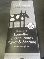Mängden socker i Lamelles croustillantes Pavot & sésame