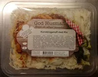 Mängden socker i God Husman Korvstroganoff med Ris