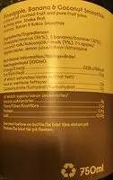 Mängden socker i Pineapple, Banana & Coconut Smoothie