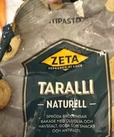 Mängden socker i Taralli naturell