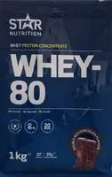Mängden socker i Whey-80