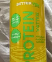 Mängden socker i Protein vatten citronlemonad