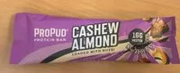 Mängden socker i ProPud Protein Bar Cashew Almond