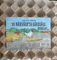 Mängden socker i 30 Närvärpta gårdsägg från utehönor