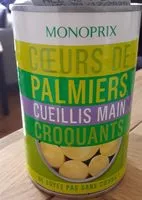 Mängden socker i Coeurs de palmier