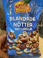 Mängden socker i Blandade Nötter Naturella