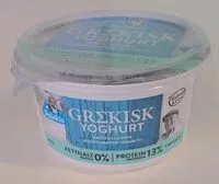 Mängden socker i Grekisk yoghurt, laktosfri