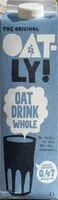Mängden socker i Oatly drink whole fridge version
