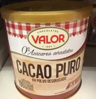 Mängden socker i Cacao puro 0%