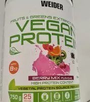 Mängden socker i Weider vegan protein fruits and greens extract added
