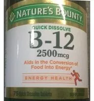 Mängden socker i B-12, 2500mcg