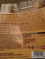 Mängden socker i Paté de pato superior con dulce de calabaza