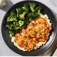 Mängden socker i Factor Louisianan Shrimp w/Smoked Gouda Cauligrits & Chicken Andouille Tomato Gravy