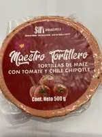 Mängden socker i Tortilla de Maíz Nixtamalizado con Tomate y Chile Chipotle - Maestro Tortillero - ALFIMEXSA S. DE R.L. DE C.V. - 500g
