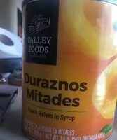 Mängden socker i Duraznos mitades