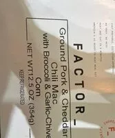 Mängden socker i Ground Pork & Cheddar Chili Mac with Broccoli & Garlic-Chive Corn