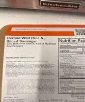 Mängden socker i Herbed wild rice & slice sausage