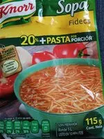 Mängden socker i Sopa de fideos