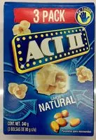Mängden socker i Act II 3 pack sabor natural