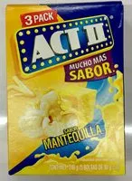Mängden socker i Act II sabor Mantequilla 3 Pack