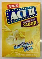 Mängden socker i Act II sabor Mantequilla Extra 3 Pack