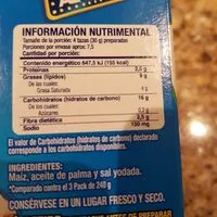 Mängden socker i act II palomitas