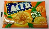 Mängden socker i ACT II sabor Queso Jalapeño