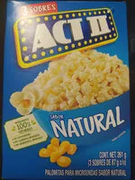 Mängden socker i act II 3 sobres sabor natural