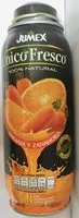 Mängden socker i Jumex Unico Fresco Naranja y Zanahoria 100% natural