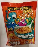 Mängden socker i Sopa Kids figuras marinas