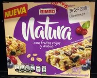 Mängden socker i Natura con frutos rojos y avena