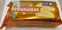 Mängden socker i REBANADAS MULTIPACK 6 PIEZAS