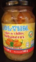Mängden socker i Rajas de Chile Habaneros en escabeche