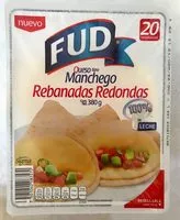 Mängden socker i Queso tipo manchego rebanadas redondas