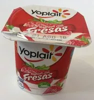 Mängden socker i Yoplait contiene trozos de fresa natural y probióticos