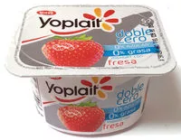 Mängden socker i Yoplait doble cero fresa