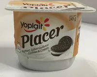 Mängden socker i Yogur Placer Cookies & Cream Yoplait