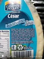 Mängden socker i Aderezo para ensaladas. Reducido en Grasas. César
