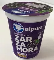 Mängden socker i Alpura Yoghurt con Zarzamora