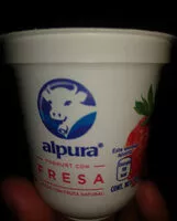 Mängden socker i Yoghurt Alpura con fresa