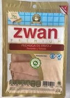 Mängden socker i Pechuga de pavo al pimiento y tomate Zwan