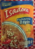 Mängden socker i Frijoles refritos Bayos Isadora
