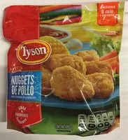 Mängden socker i Nugets de pollo