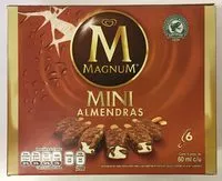 Mängden socker i Helado de vainilla mini con almendras Magnum