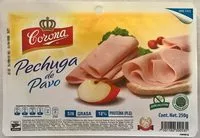 Mängden socker i Corona pechuga de pavo