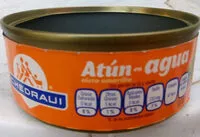 Mängden socker i Atun con 20% de soya en agua