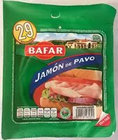 Mängden socker i Bafar jamón de pavo