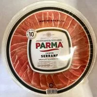 Mängden socker i Jamón serrano en rebanadas