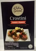 Mängden socker i CROSTINI TOMATE Y ROMERO