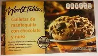 Mängden socker i GALLETAS WORLD TABLE CON MANTEQUILLA CHOCOLATE Y NUEZ